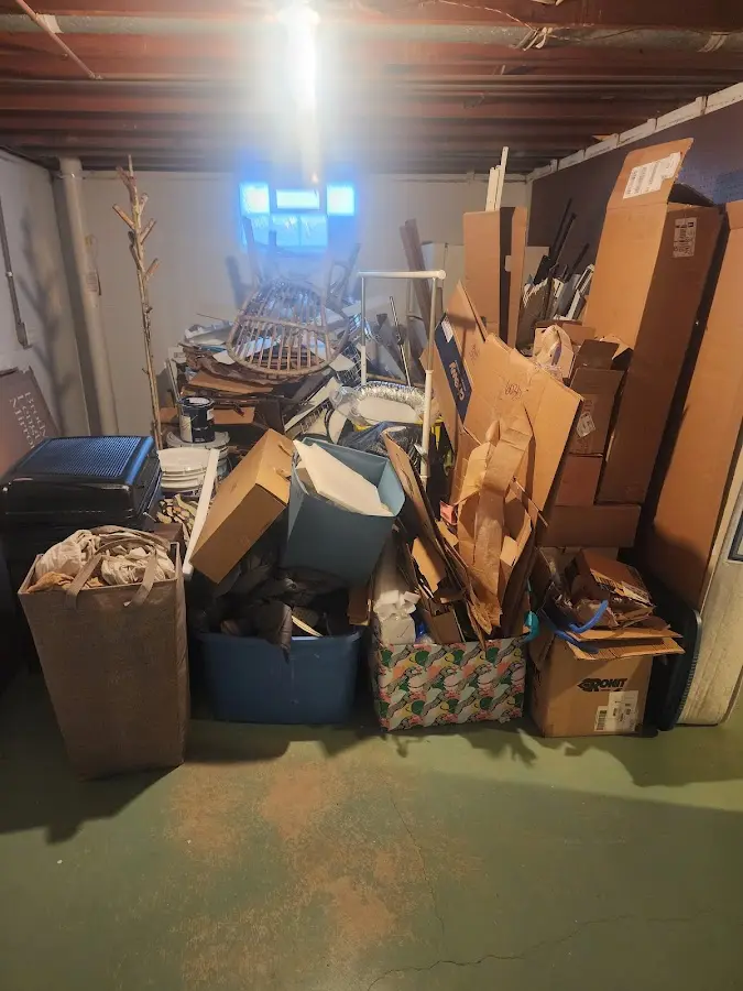 Roll-off dumpster container at job site for Construction Dumpster Rental in Avery Creek